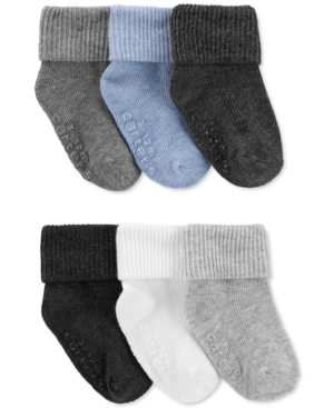 Baby Boys and Girls Foldover Cuff Booties Pack of 6