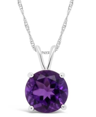 Citrine (1-7/8 ct. t.w.) Pendant Necklace in Sterling Silver. Also Available in Sky Blue Topaz, Rose Quartz and Amethyst