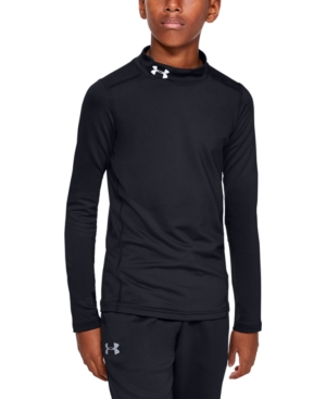 image of Under Armour Big Boys ColdGear Mock-Neck T-Shirt