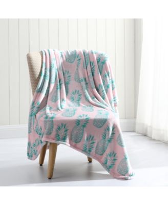 MHF Home - Pineapple  Plush Throw Blanket