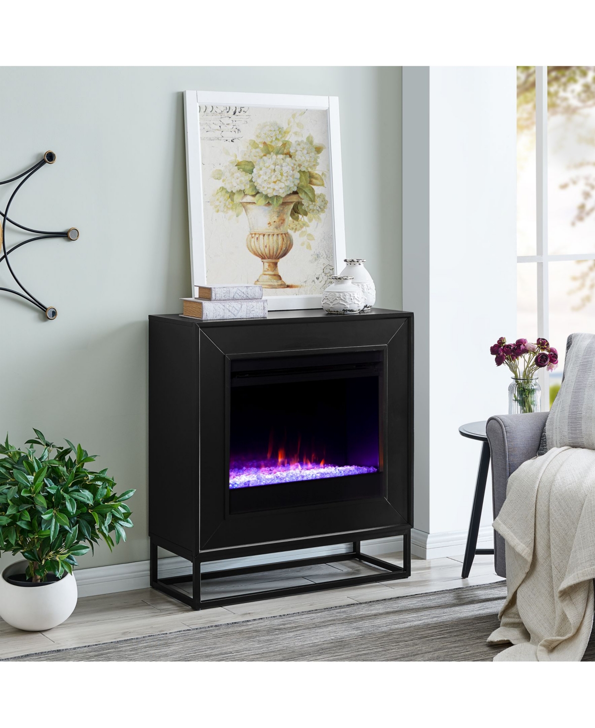 Southern Enterprises Kiran Color Changing Electric Fireplace