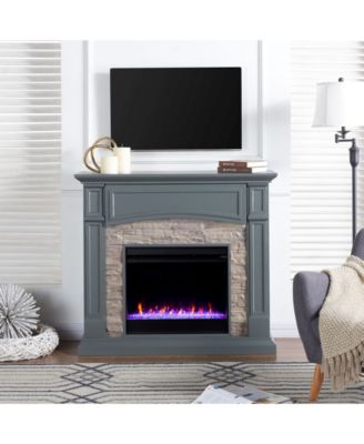 Chartier Color Changing Electric Fireplace with Media Shelf