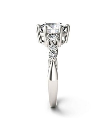 Charles & Colvard - Moissanite Engagement Ring 2-1/5 ct. t.w. Diamond Equivalent in 14k White Gold