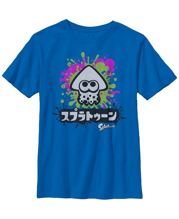Fifth Sun Nintendo Big Boy S Splatoon Inkling Text Splatter Short Sleeve T Shirt Reviews Shirts Tops Kids Macy S