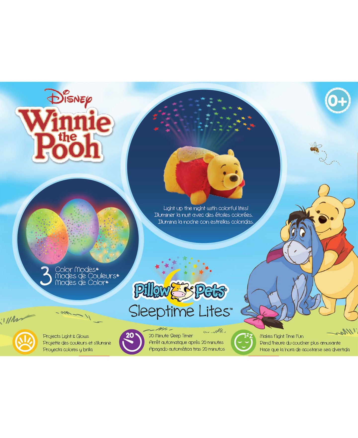 Детская мягкая игрушка Pillow Pets Winnie the Pooh 16" Sleeptime Lite Night Light Plush — фото 5