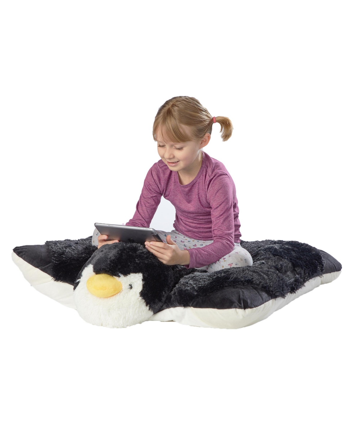 Shop Pillow Pets Signature Playful Penguin Jumboz Stuffed Animal Plush Toy In Multi