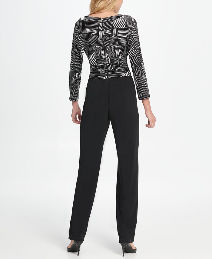 DKNY Jersey Ruched Top Jumpsuit Macy's