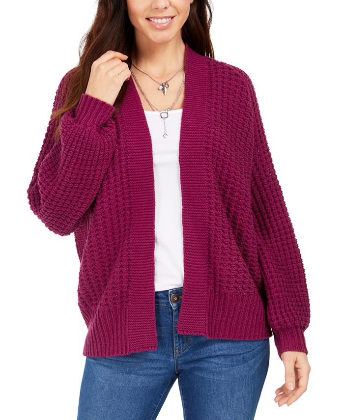 Style & Co Chunky Cable-Knit Open-Front Cardigan, Created for Macy's ...