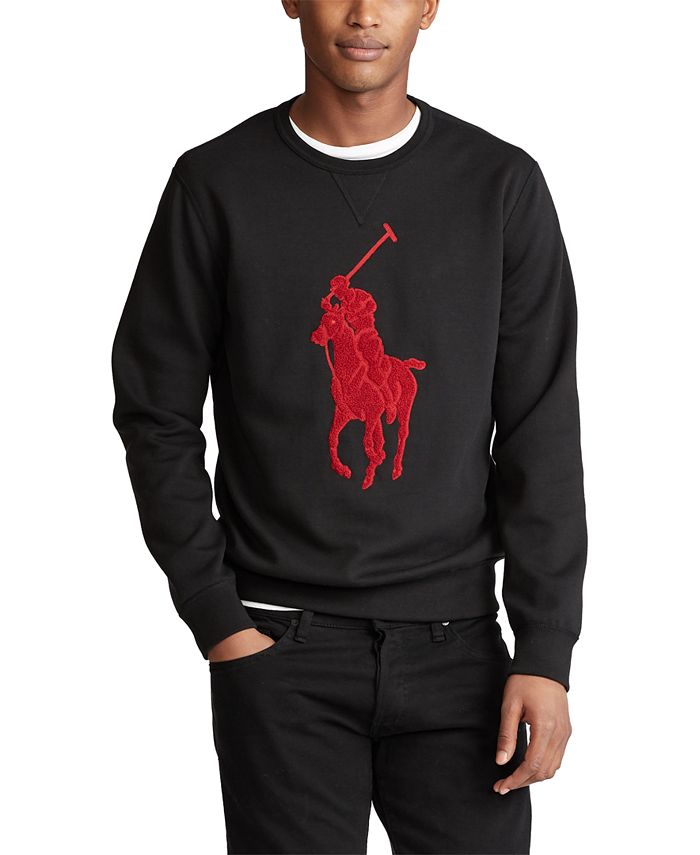 Ralph Lauren Men's Double-Knit Big Pony Crew Neck Sweatshirt & Reviews - Hoodies & Sweatshirts - - Macy's