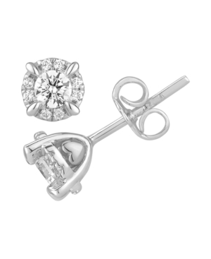 image of Certified Diamond 5/8 ct. t.w. Stud Earrings in 14k White Gold