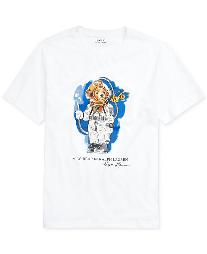 Polo Ralph Lauren Big Boys Diving Bear Cotton Jersey T-Shirt - Macy's