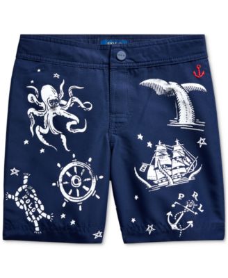 Polo Ralph Lauren - Toddler Boys Nautical-Print Swim Trunks