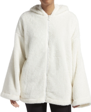 KENDALL + KYLIE SOLID ZIP UP BED JACKET, ONLINE ONLY