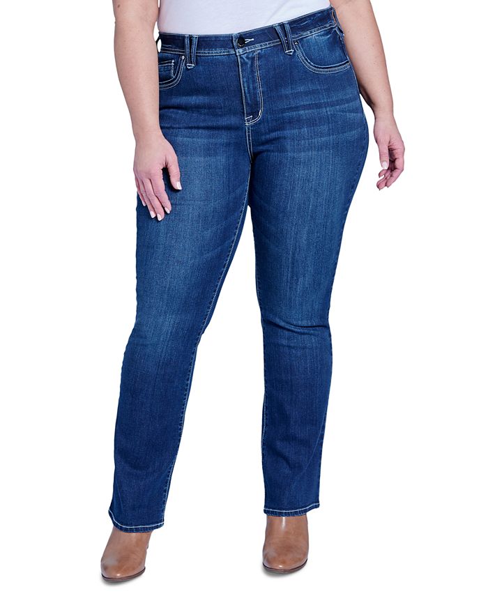 Seven7 Jeans Trendy Plus Size High-Rise Ab-Solute Bootcut Jeans - Macy's
