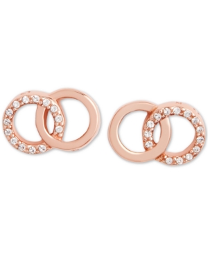 image of Olivia Burton Swarovski Crystal Interlocking Ring Stud Earrings