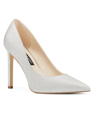 macy's shoes silver heels