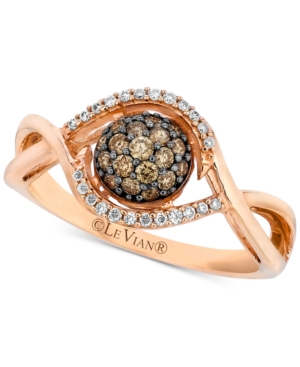 image of Petite Le Vian Diamond Cluster Ring (1/3 ct. t.w.) in 14k Rose Gold