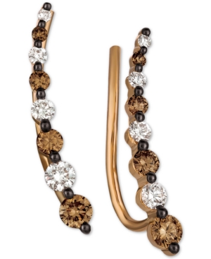 image of Le Vian Diamond Ear Climbers (1/2 ct. t.w.) in 14k Rose Gold