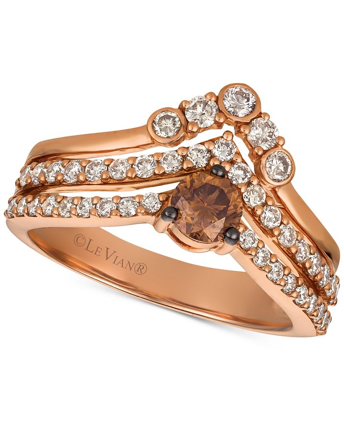 Le Vian Chocolate Diamonds® & Nude Diamonds™ Statement Ring (1 ct. .) in  14k Rose Gold & Reviews - Rings - Jewelry & Watches - Macy's