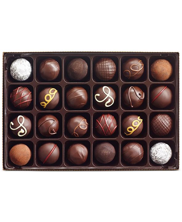 Godiva 24Piece Dark Chocolate Truffles Gift Box & Reviews Food