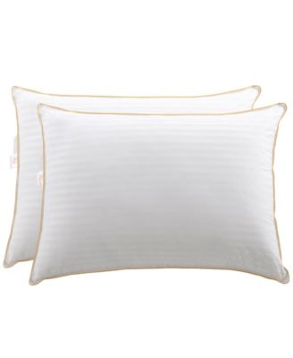 Shop Cheer Collection 300 Thread Count Damask Striped Pillows In White