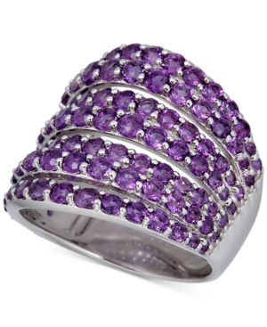 image of London Blue Topaz Multi-Row Statement Ring (22 ct. t.w.) in Sterling Silver (Also in Rhodolite Garnet & Amethyst)