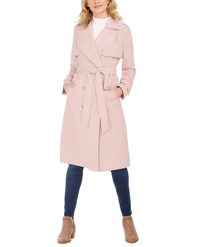 Michael Kors Belted Double-Breasted Trench Coat -