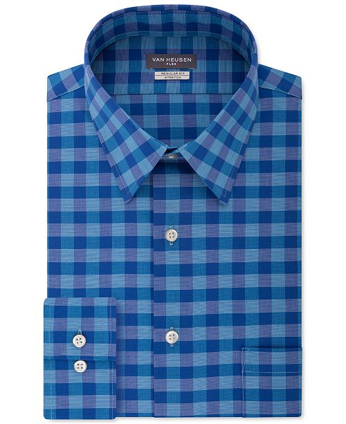 Van Heusen Men S Fit Flex Collar Check Dress Shirt Reviews