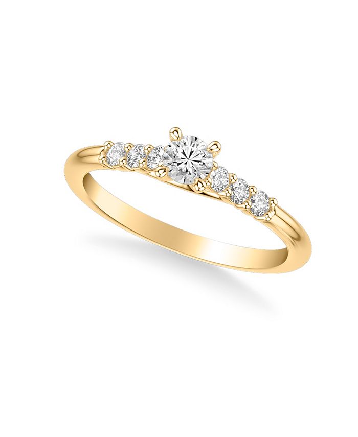 Macy's - Diamond Engagement Ring (3/8 ct. t.w.) in 14k Yellow, White or Rose Gold