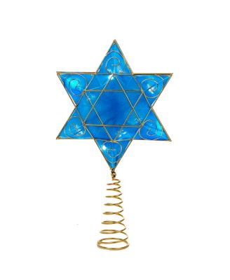 Kurt Adler - Battery-Operated Hanukkah Tree Topper with LED Lights