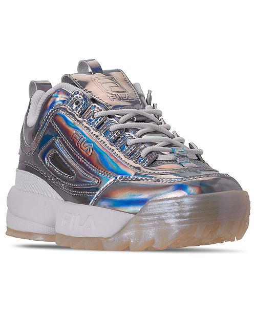 Fila Women S Disruptor Ii Iridescent Casual Athletic Sneakers From