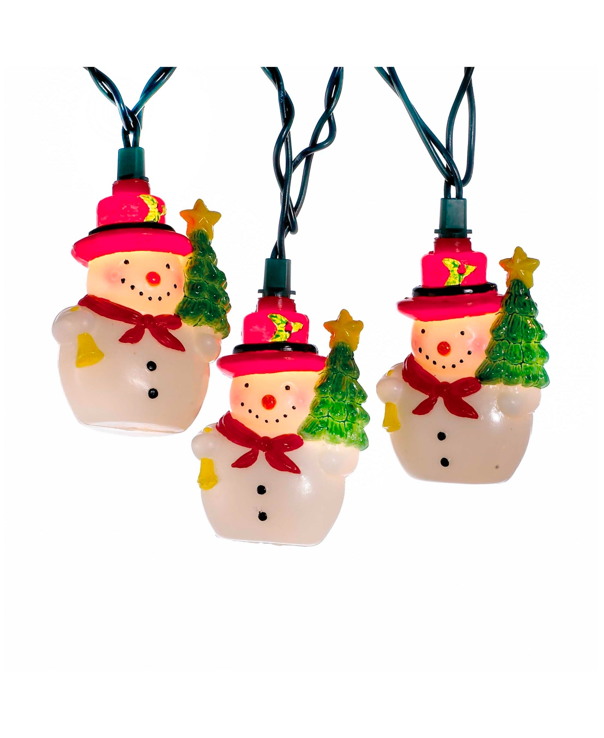 Kurt Adler Ul 10-Light Snowman with Tree Light Set