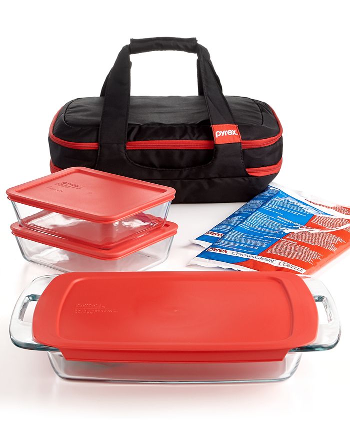 PYREX Portables Insulated transport bag 4 pieces, Hot Cold Food Travel  Container