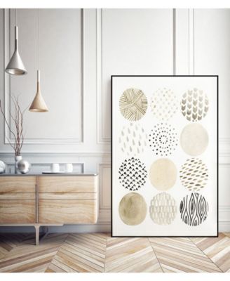 Giant Art 32" x 24" Neutral Pattern Play I Art Block Framed Canvas