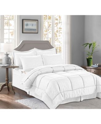 Elegant Comfort Bamboo Pinted Comforter Sets Bedding In Black