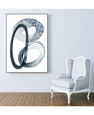 Giant Art 28" x 22" Looping Abstract III Art Block Framed Canvas