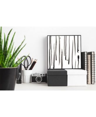 Giant Art 20" x 20" Monochrome Gestures IX Art Block Framed Canvas