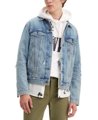 levi's ripped denim jacket