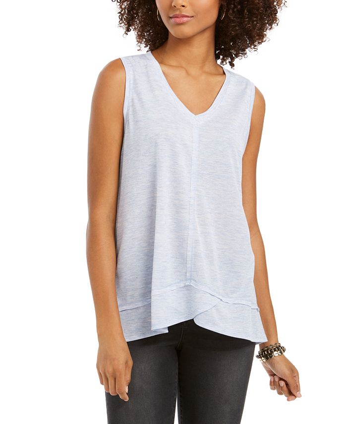 Style & Co V-Neck High-Low Tank Top, Created for Macy's - Macy's