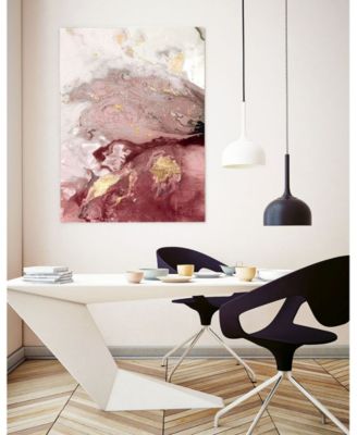 32" x 24" Ocean Splash I Crimson Version Museum Mounted Canvas Print