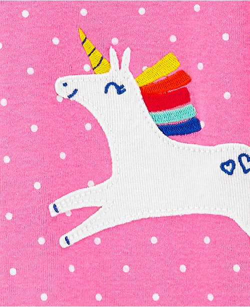 Carter S Toddler Girls Cotton 1 Pc Unicorn Footie Pajama