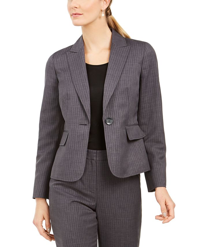 Le Suit Striped Pantsuit - Macy's