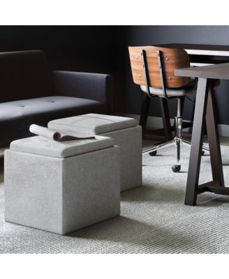 Rockwood Contemporary Square Cube Storage Ottoman