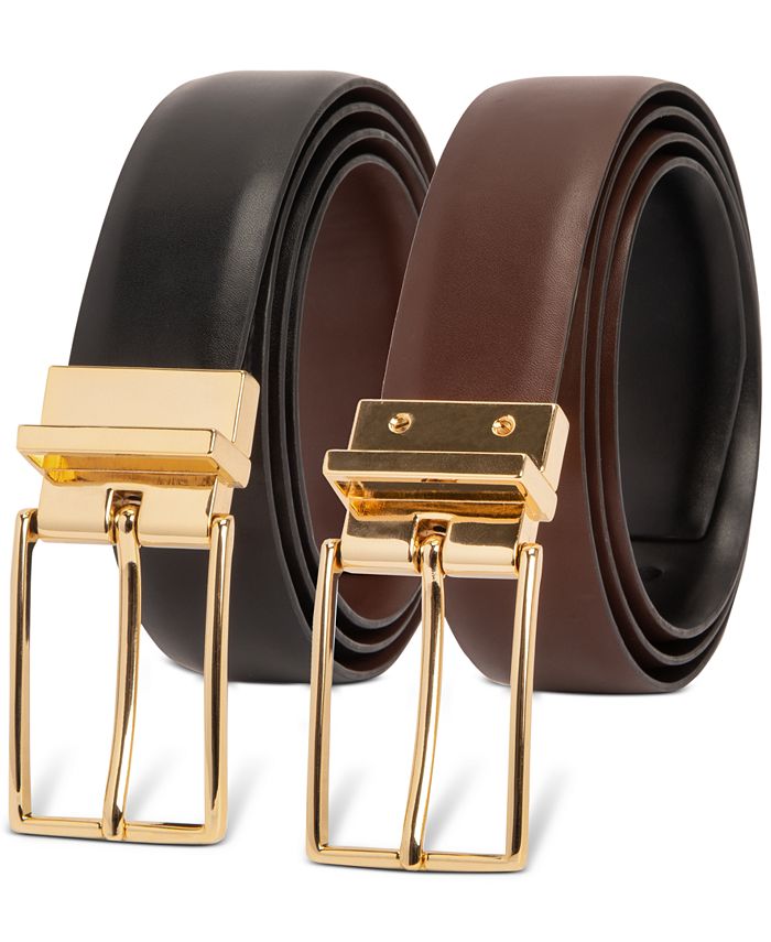 Alfani Men's Reversible Faux-Leather Belt, Created for Macy's - Macy's