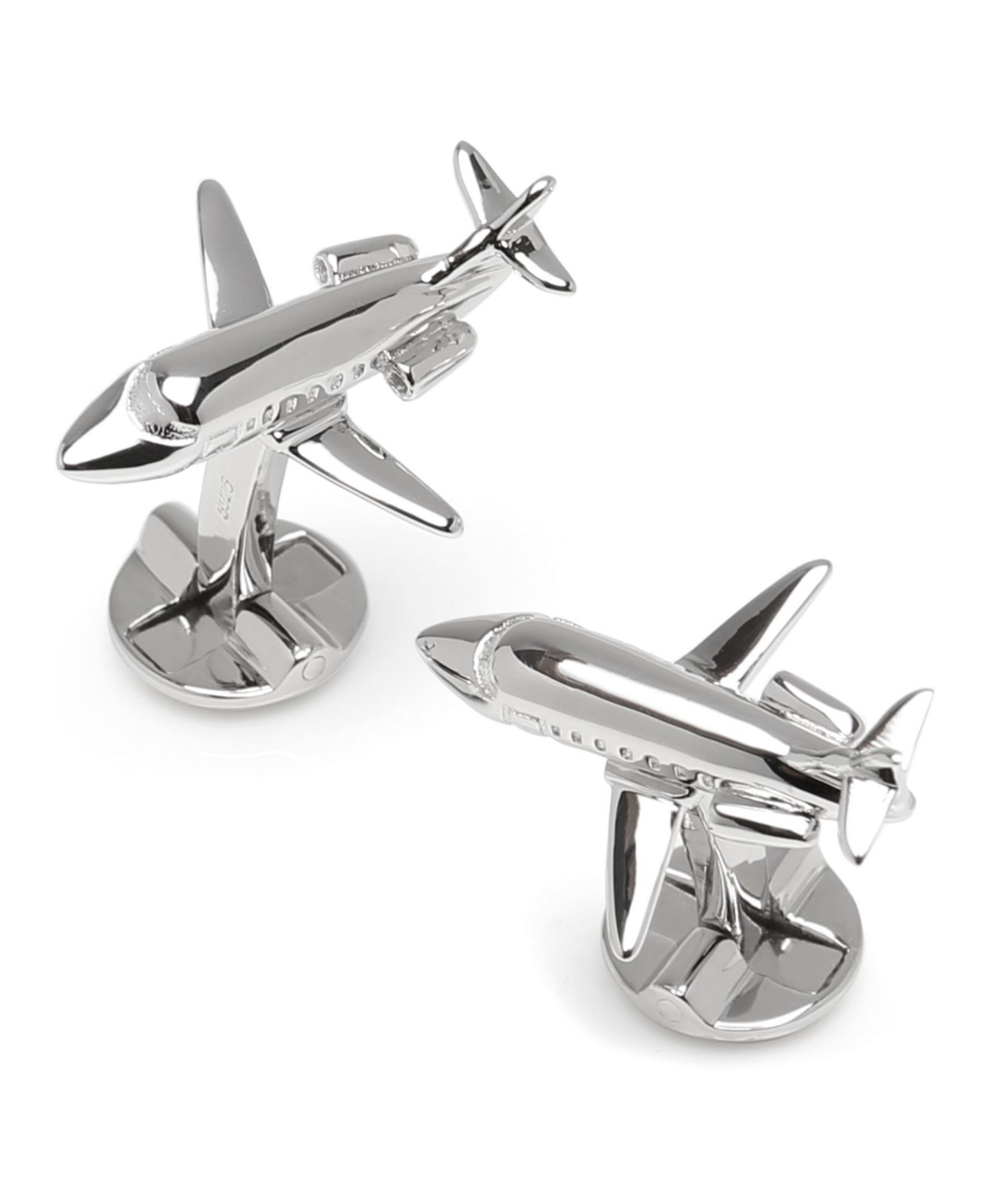 Мужские запонки Ox & Bull Trading Co. Ox Bull & Trading Co Sterling Private Jet Cufflinks — фото 1