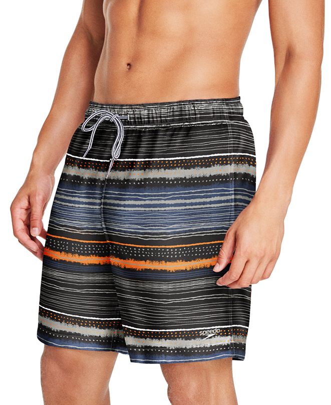Speedo Men's Redondo Striped Swim Trunks & Reviews Swimwear Men