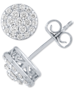 image of Forever Grown Diamonds Lab Grown Diamond Cluster Halo Stud Earrings (1/2 ct. t.w.)