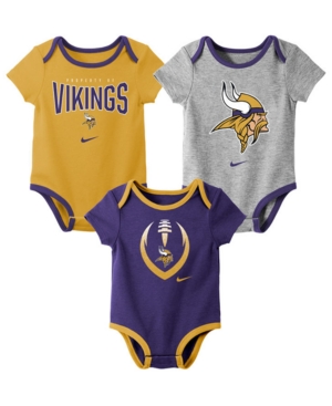 Nike Baby Minnesota Vikings Icon 3 Pack Bodysuit Set
