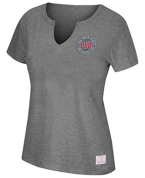 Top Of The World Women S Ohio State Buckeyes Notch Neck T Shirt