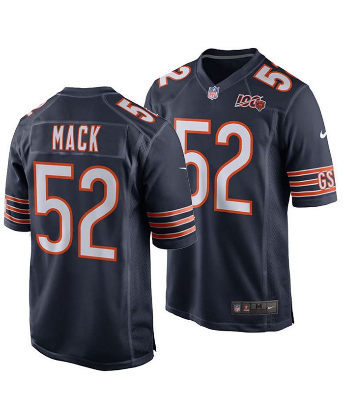 Nike Men's Khalil Mack Chicago Bears 100th Patch Game Jersey & Reviews ...